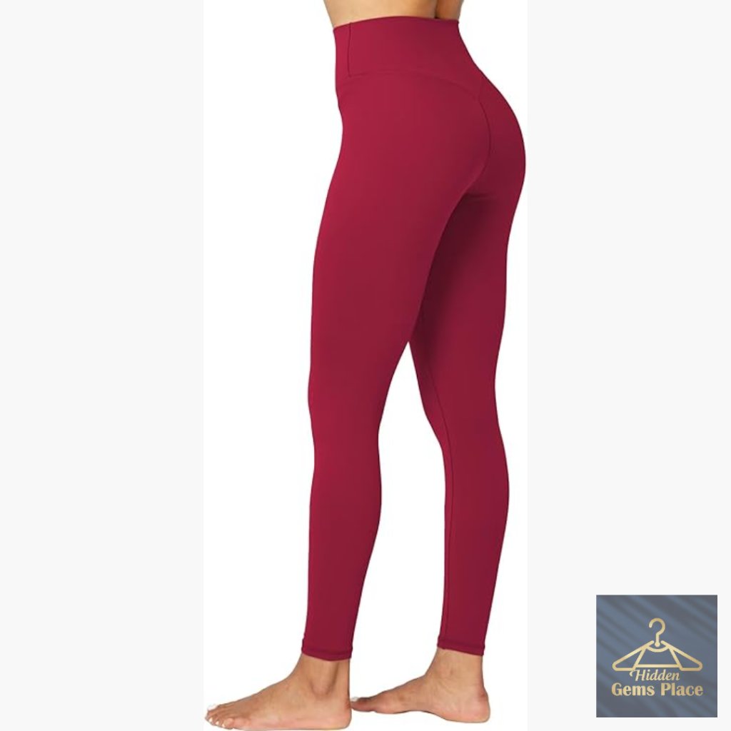 High Waist Tummy Control Leggings, 26" Inseam, Nylon Blend, Workout Yoga Pants